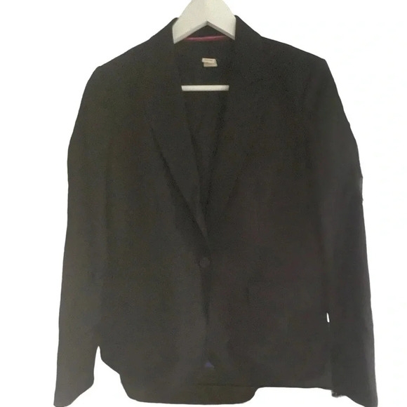 J.Crew Super 100s Size 4 100% Wool Lining Black Blazer Jacket - Picture 2 of 7